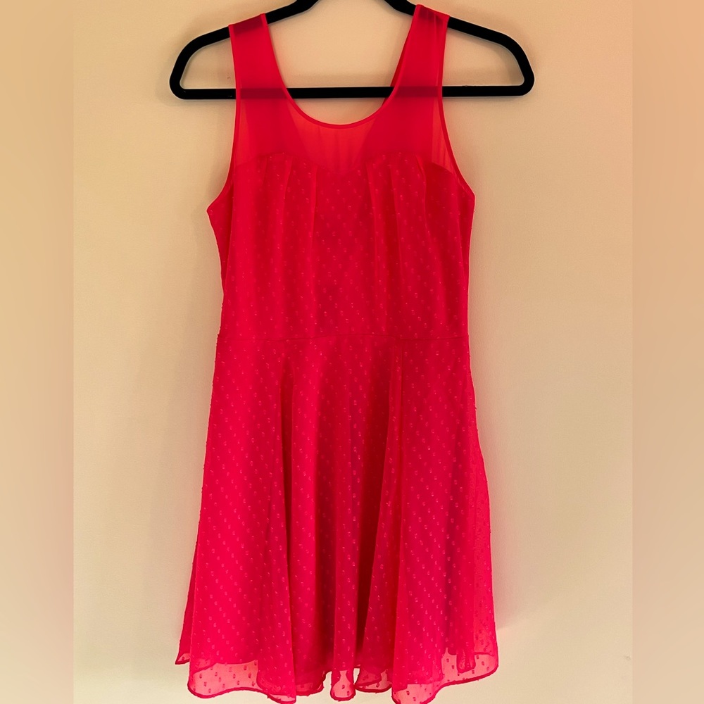 Express Sleeveless Lace Dress, Color Hot Pink, S 4- NWT